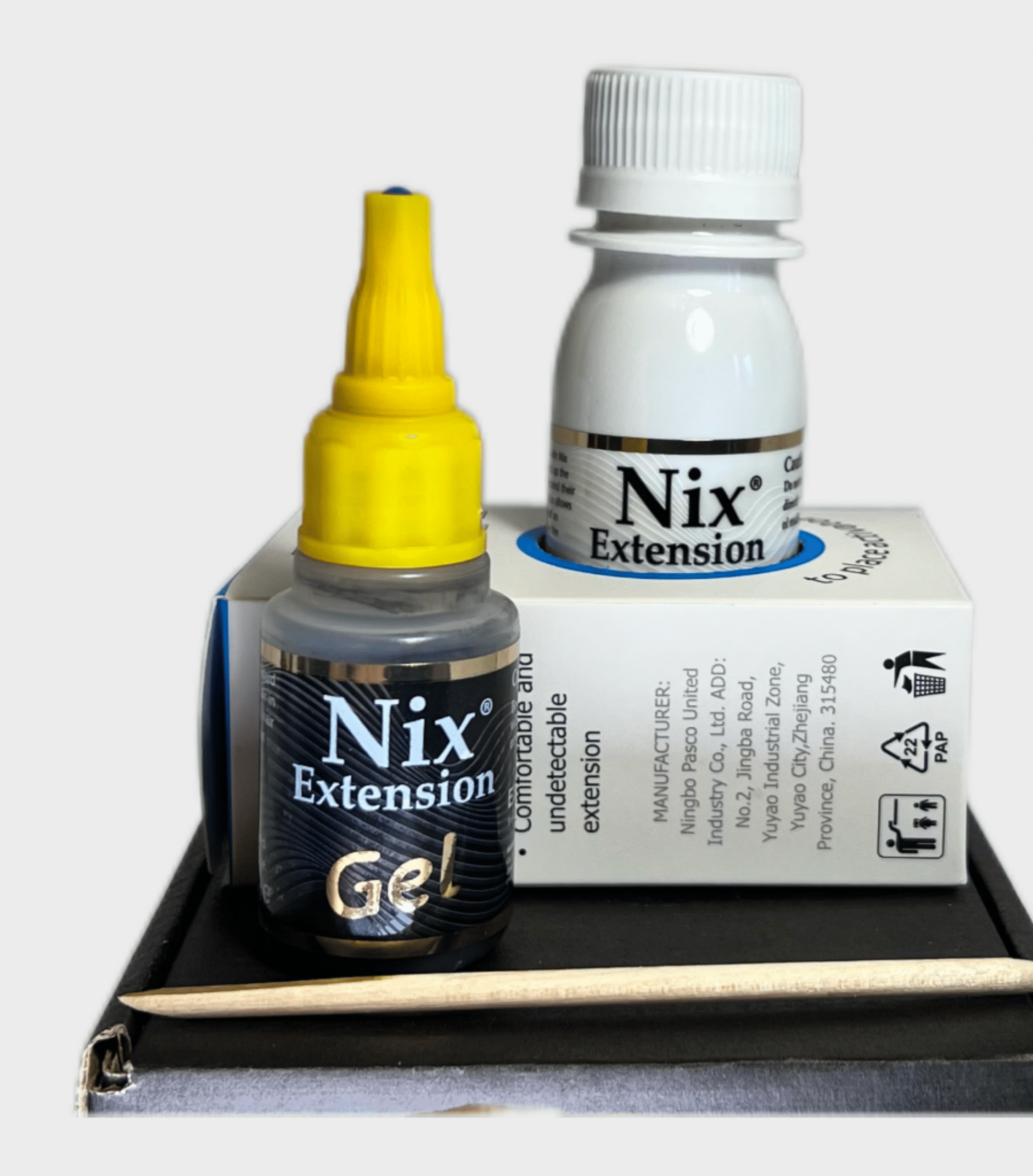 Комплект с чёрным клеем для наращивания волос Nix ExtensionGel 3 комплект с черным клеем nix extension